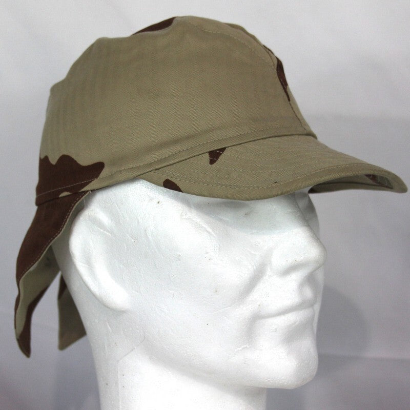Genuine Surplus French Army Bigeard Desert Sun Hat Fatigue Cap Neck Flap