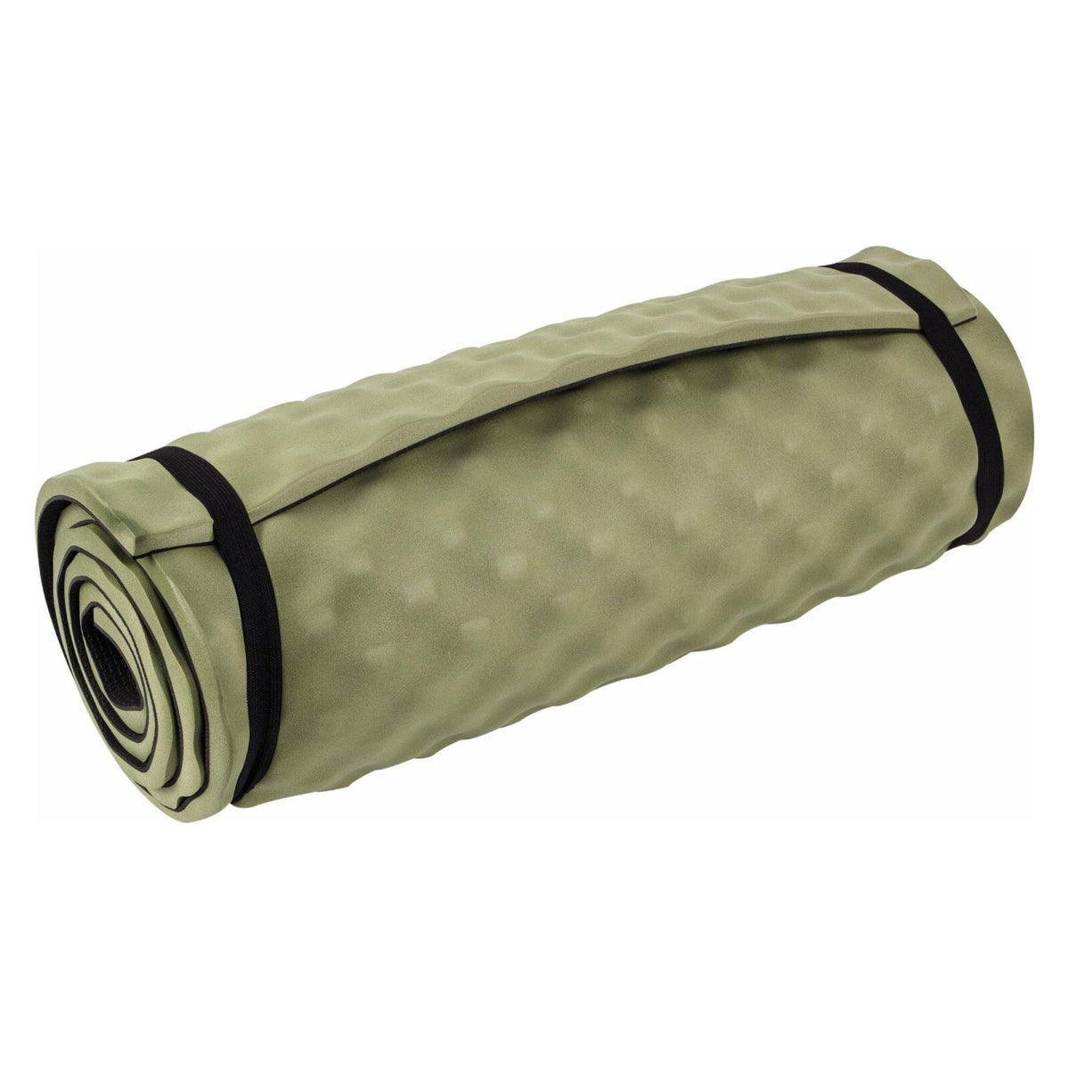 Highlander Comfort Camping Sleep Foam Mat Roll Mat Olive Green Cadet