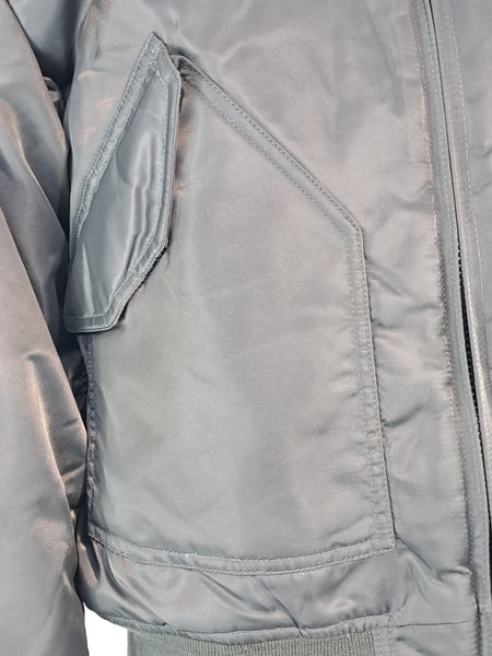 Highlander MA2 Bomber Jacket Plain Collar Padded GunMetal Grey