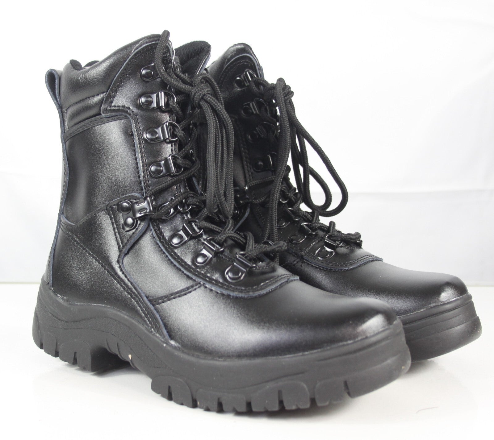 Taskforce LX Boot Military Tactical Black Leather Security Boot Side Zip 3 & 7