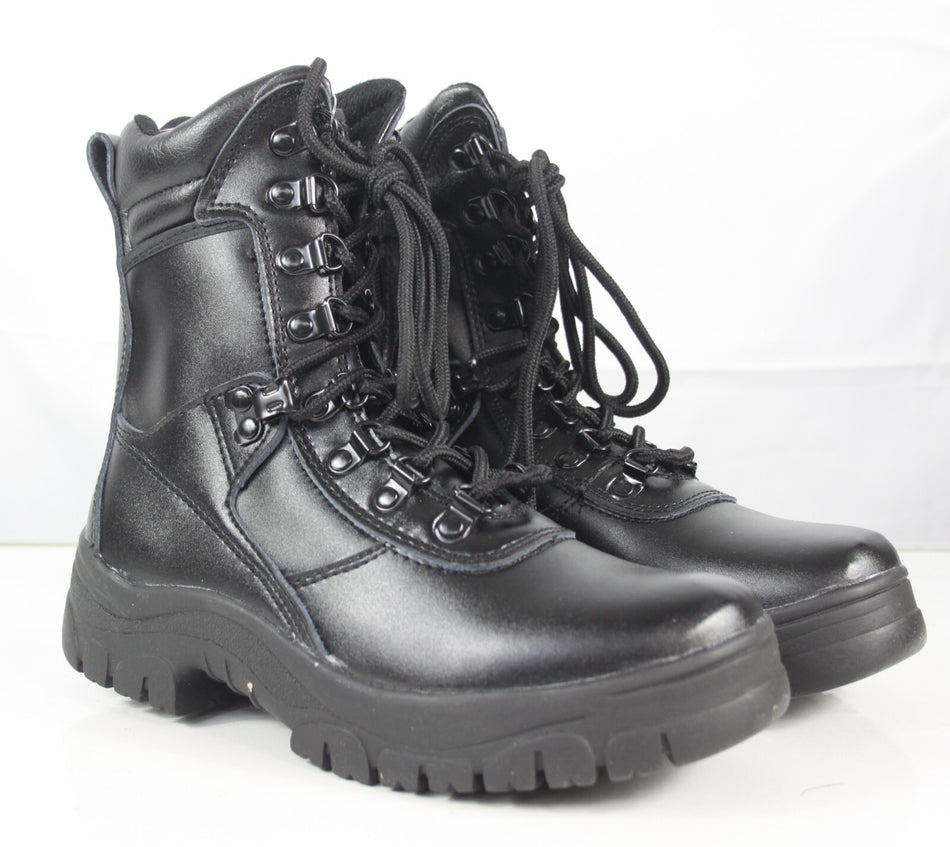 Taskforce LX Boot Military Tactical Black Leather Security Boot Side Zip 3 & 7