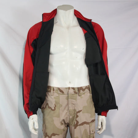 French Army Tracksuit Jacket Top Genuine Surplus Black Red  (3904)