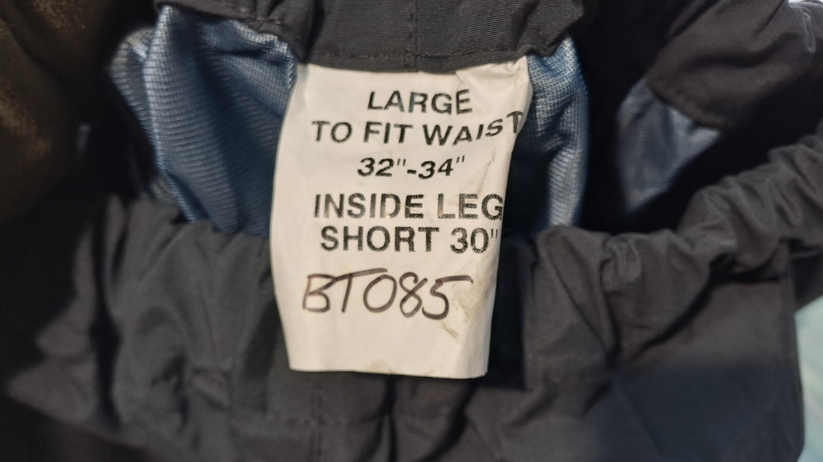 Genuine Surplus British Police Waterproof Breathable Trousers Black 34-36" (2801
