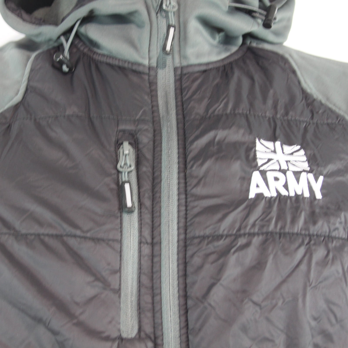 Genuine Surplus British Army Padded Lightweight Jacket Black Grey Printed (4284)