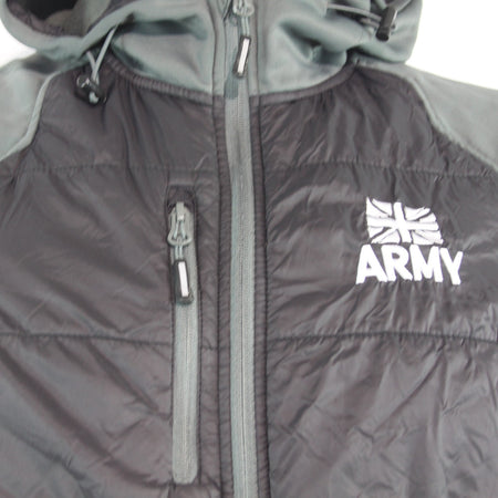 Genuine Surplus British Army Padded Lightweight Jacket Black Grey Printed (4284)