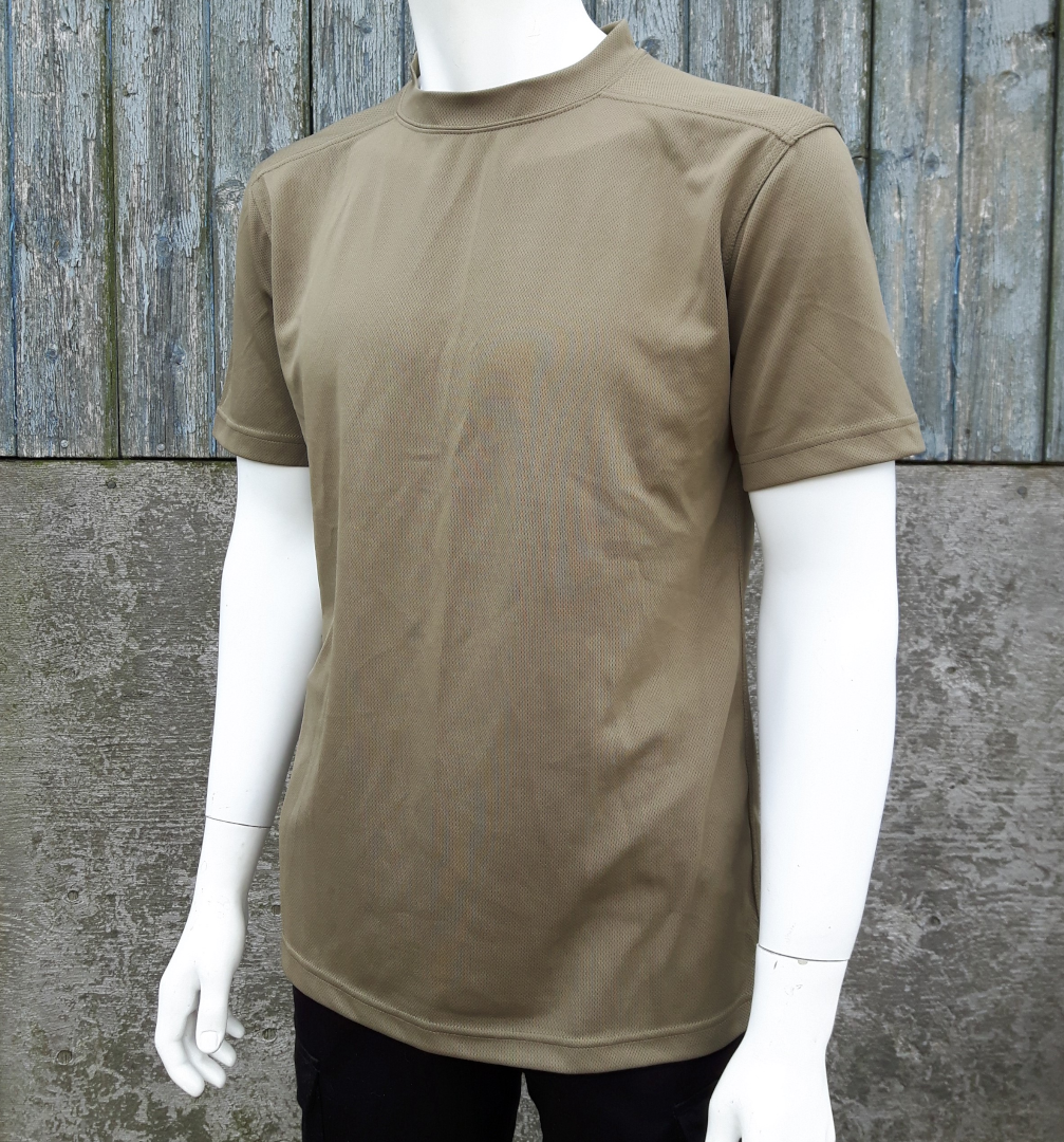 Genuine Army Surplus British Polyester Khaki T-Shirt Short Sleeve Wicking Grade2