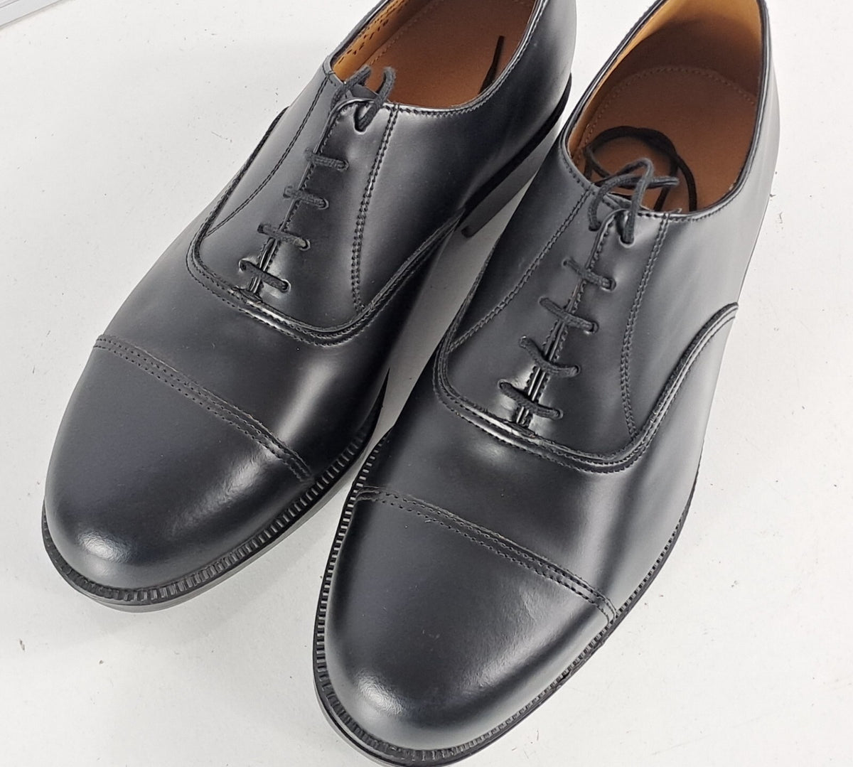 Genuine Surplus British RAF Mens Parade Shoes Formal Black Leather Supergrade