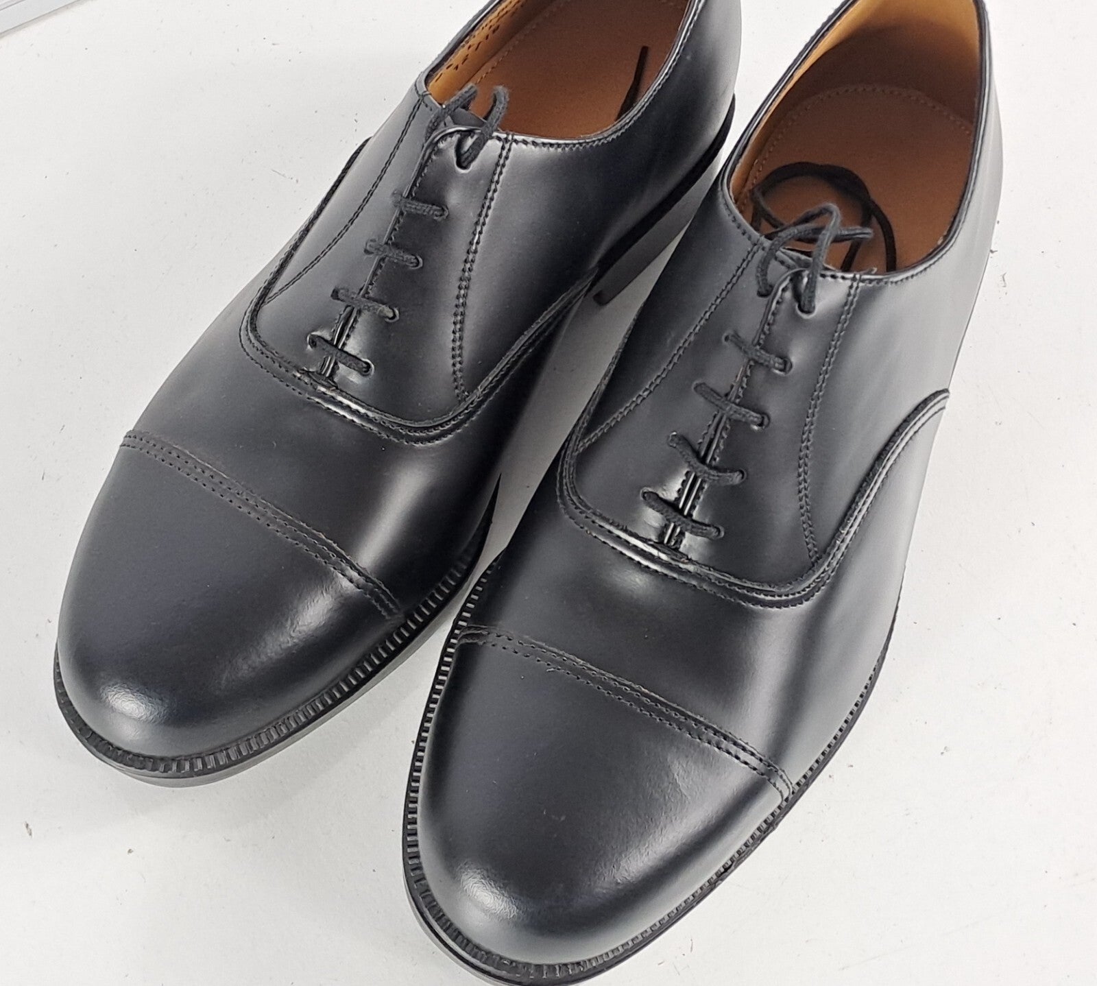 Genuine Surplus British RAF Mens Parade Shoes Formal Black Leather Supergrade