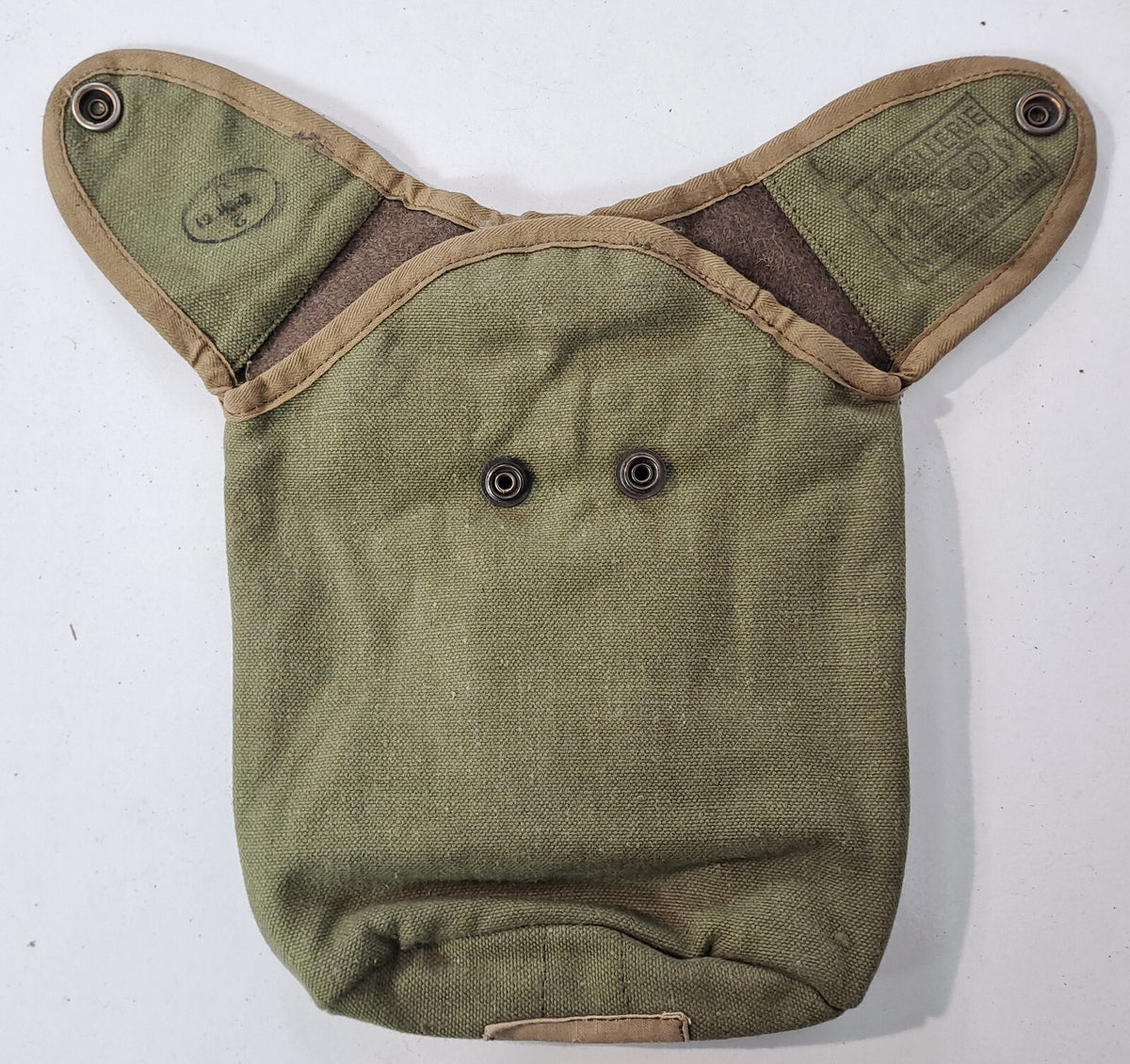 Genuine Surplus French 1960's Vintage Water Bottle Cover Insulated Wool 1598