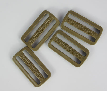 Tri-Glide Slider Buckles Black Tan Plastic Loops Rucksacks Replacement All Sizes