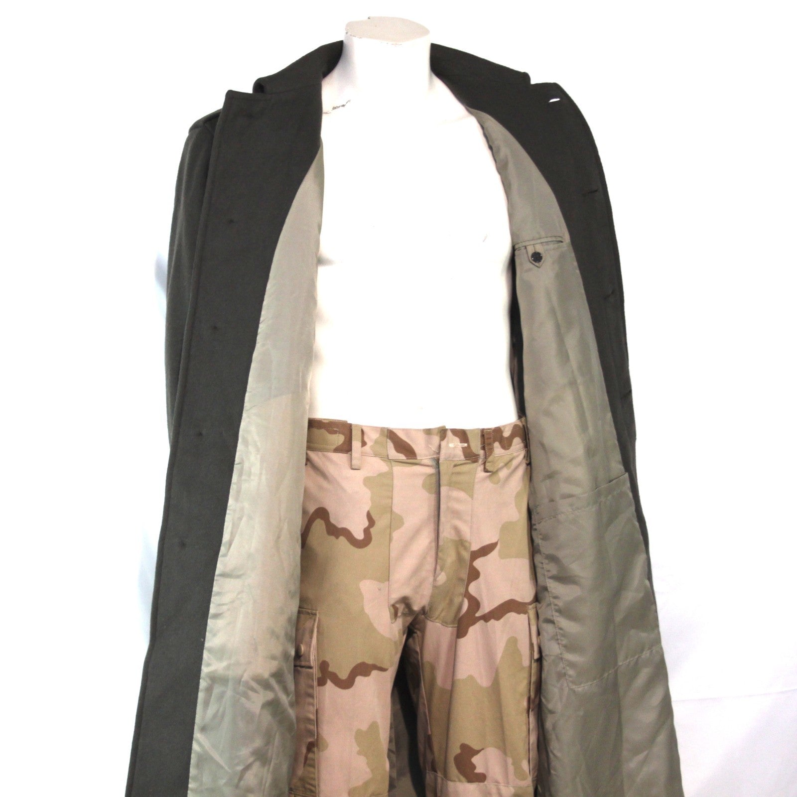 NEW Mens French Army Overcoat Greatcoat Genuine Surplus 42-44" Chest (3512)