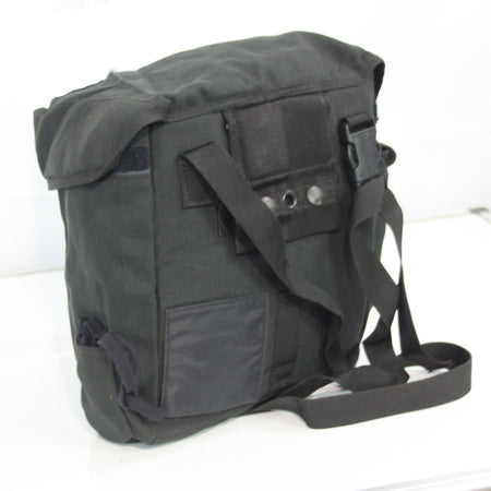 Genuine Surplus British Respirator Pack Plain Black Side Bag 3400