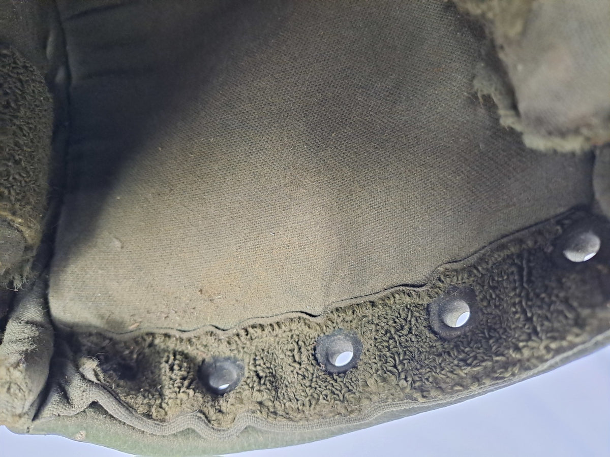 Genuine Surplus French Army Tank Helmet Padded Leather Flexible (1739)