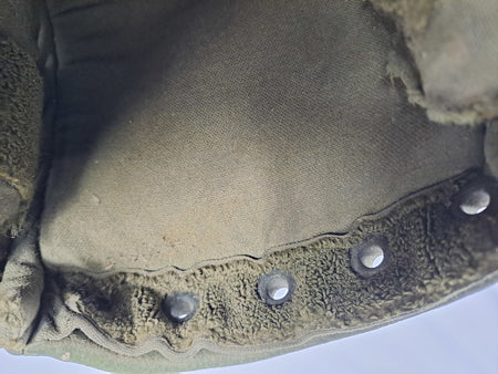 Genuine Surplus French Army Tank Helmet Padded Leather Flexible (1739)