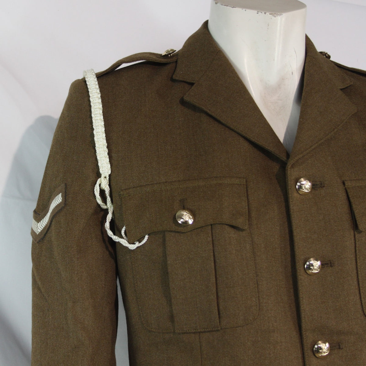Genuine Surplus British Army Dress Uniform Jacket Tan repaired 40" Chest (4191))