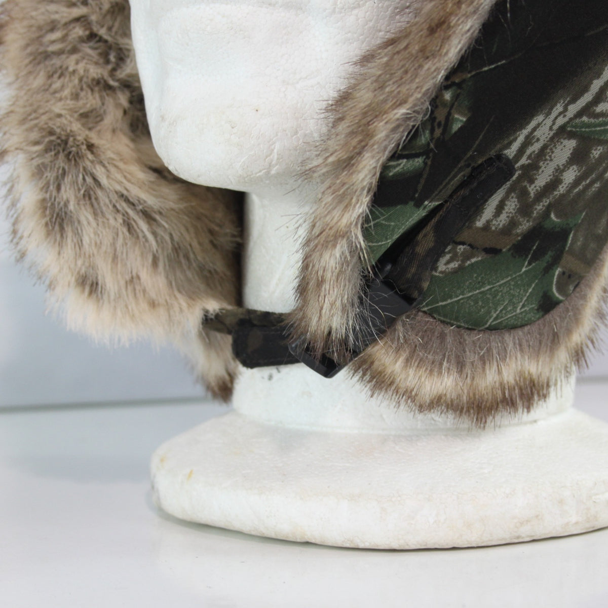 Flying Tree Woodland Camo Winter Trapper Hat Faux Fur Lined SMALL (HAT120)