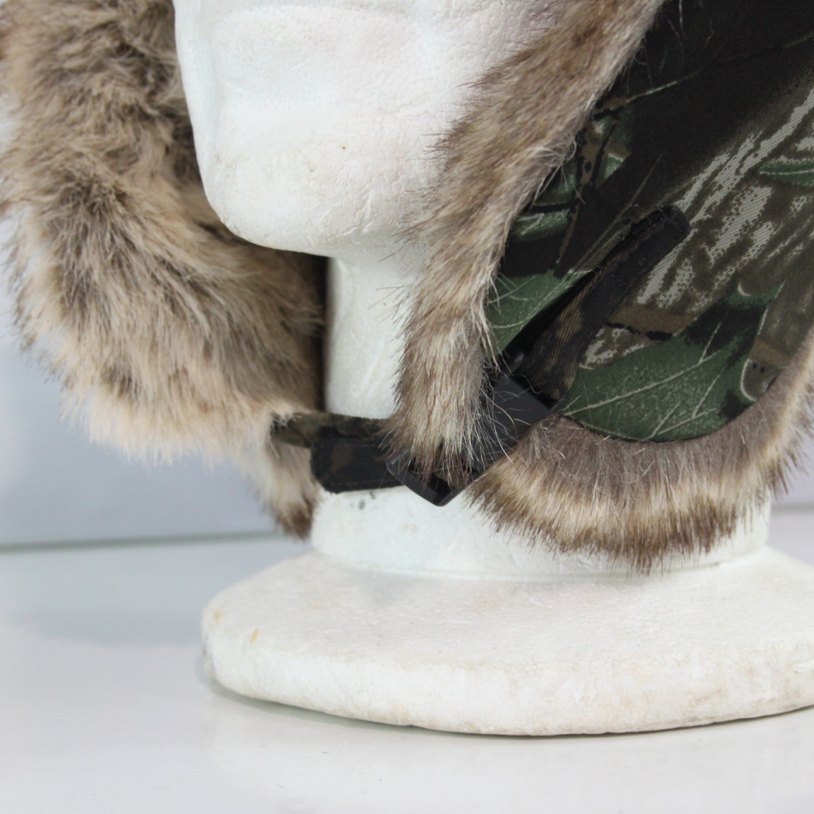 Flying Tree Woodland Camo Winter Trapper Hat Faux Fur Lined SMALL (HAT120)