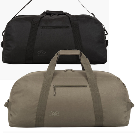 Highlander Cargo Holdall Duffle Bag 100 Litre XL Strong Durable Black Green