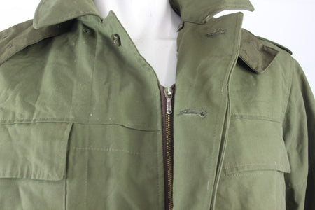 Genuine Surplus Vintage Czech Army Olive Drab Canvas Hooded Parka Cotton Canvas