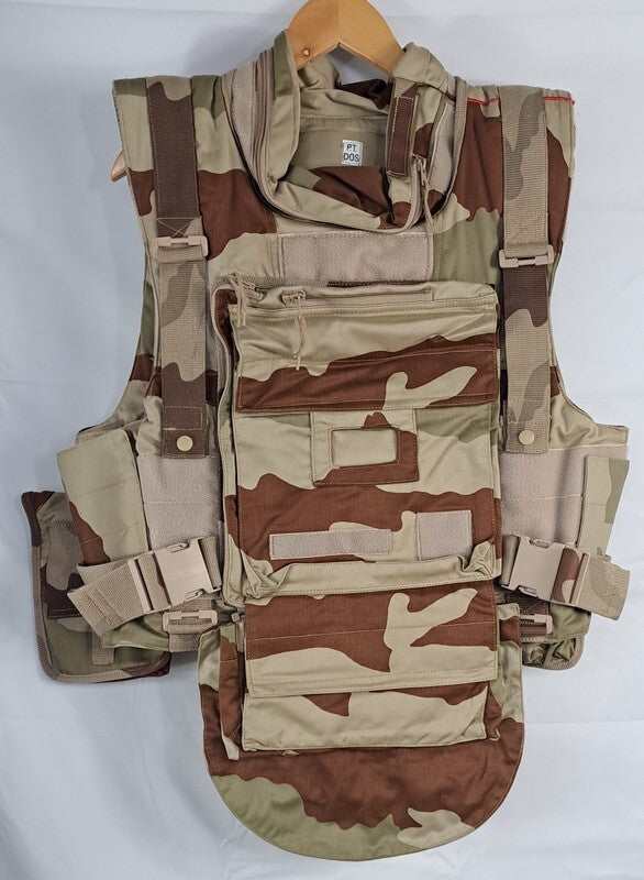 Genuine Surplus French Body Armour Plate Cover Desert Camo Small (2746)