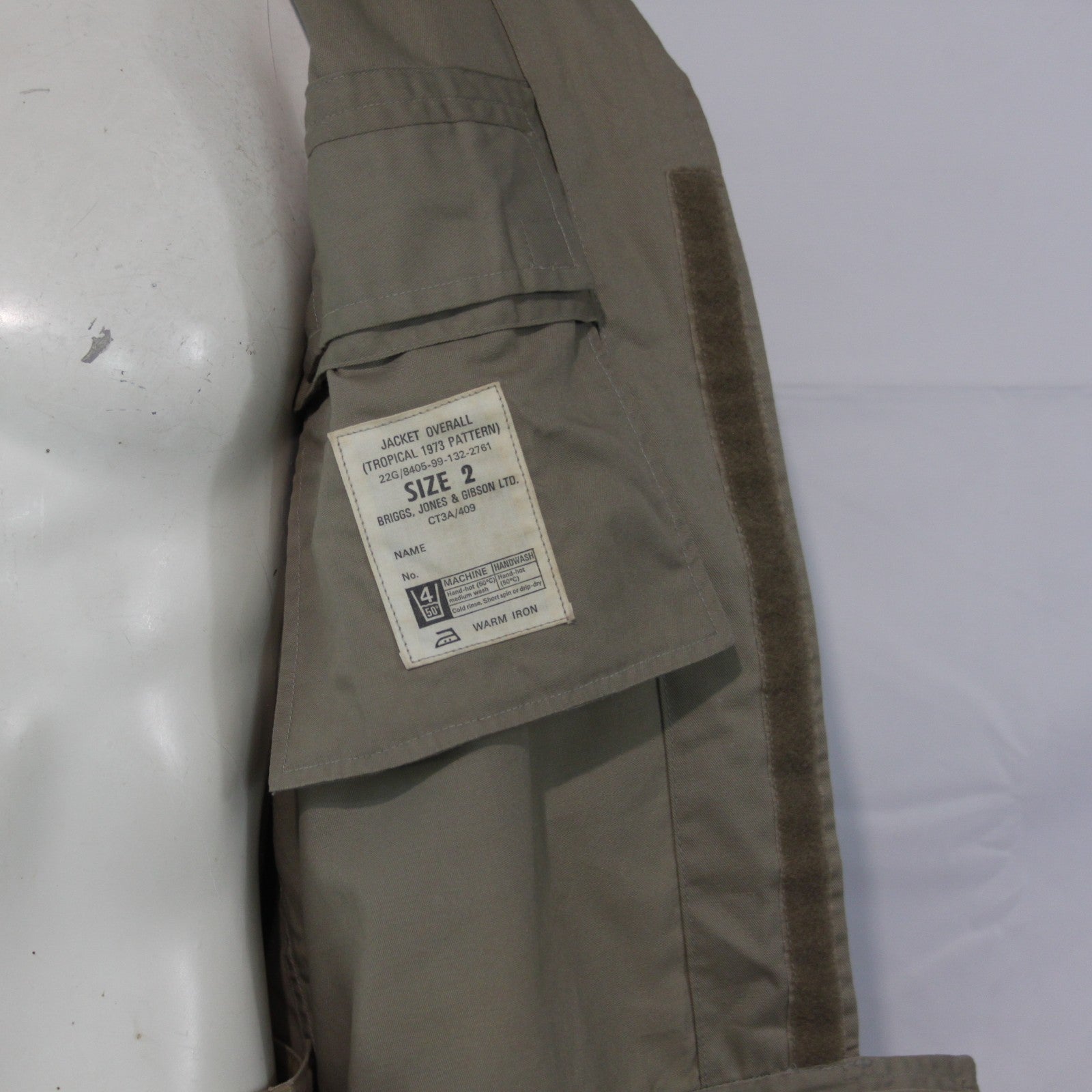 Genuine Surplus British Tropical 1973 Pattern Jacket Overall Sand 38-40" (3426)