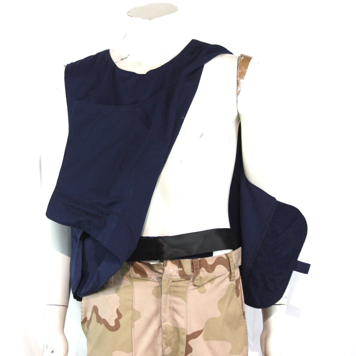 French Military Civilian Body Armour Cover Vest Blue Genuine Surplus L 3974