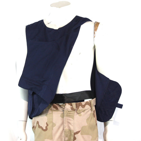 French Military Civilian Body Armour Cover Vest Blue Genuine Surplus L 3974
