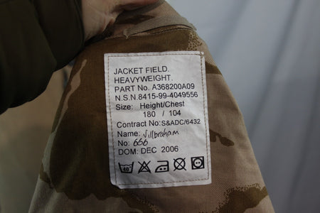 RARE Genuine Surplus British Desert British Heavyweight Field Jacket 42-44 (1998