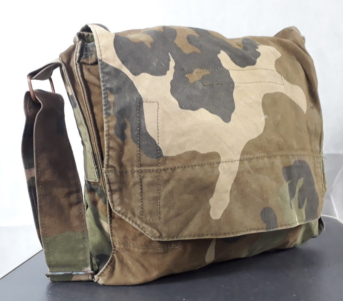 Genuine Surplus Croatian Side Bag Vintage Lightweight Canvas Camo Shoulder 3349