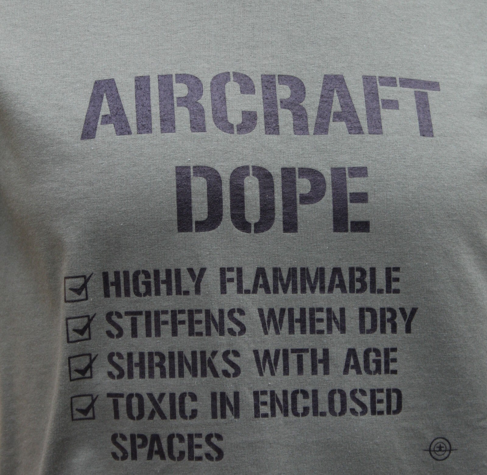Aircraft Dope Aviation Small Plane Self Build Exclusive Printed T-Shirt Green