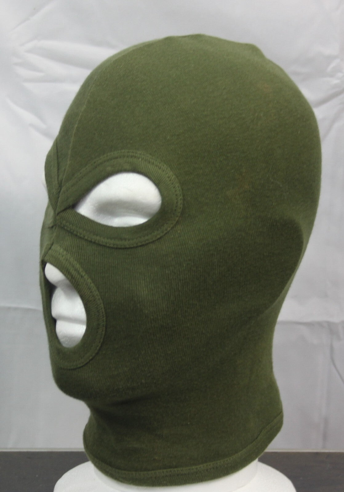Milcom Lightweight Cotton Balaclava Ideal For Bikers Cyclists Etc Olive Green