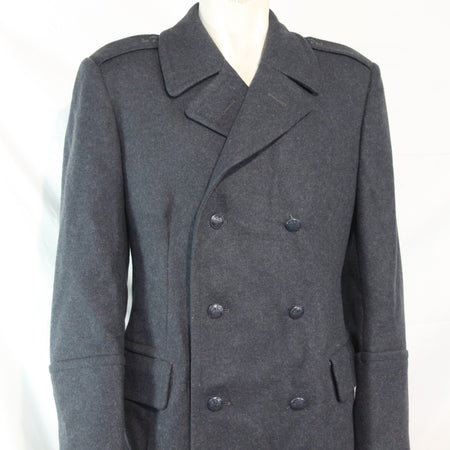 NEW Polish Airforce Wool Greatcoat Genuine Surplus Mens Blue 38-40" Chest (3507)