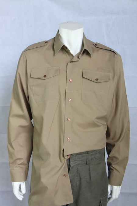 Genuine Surplus British Army khaki Long/  Short Sleeve Polycotton Shirt All Size