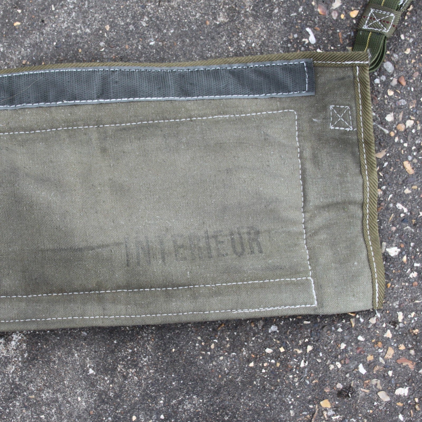 Genuine Surplus French Army Radio Aerial Mast Cover Canvas Hook & Loop Tube 3275
