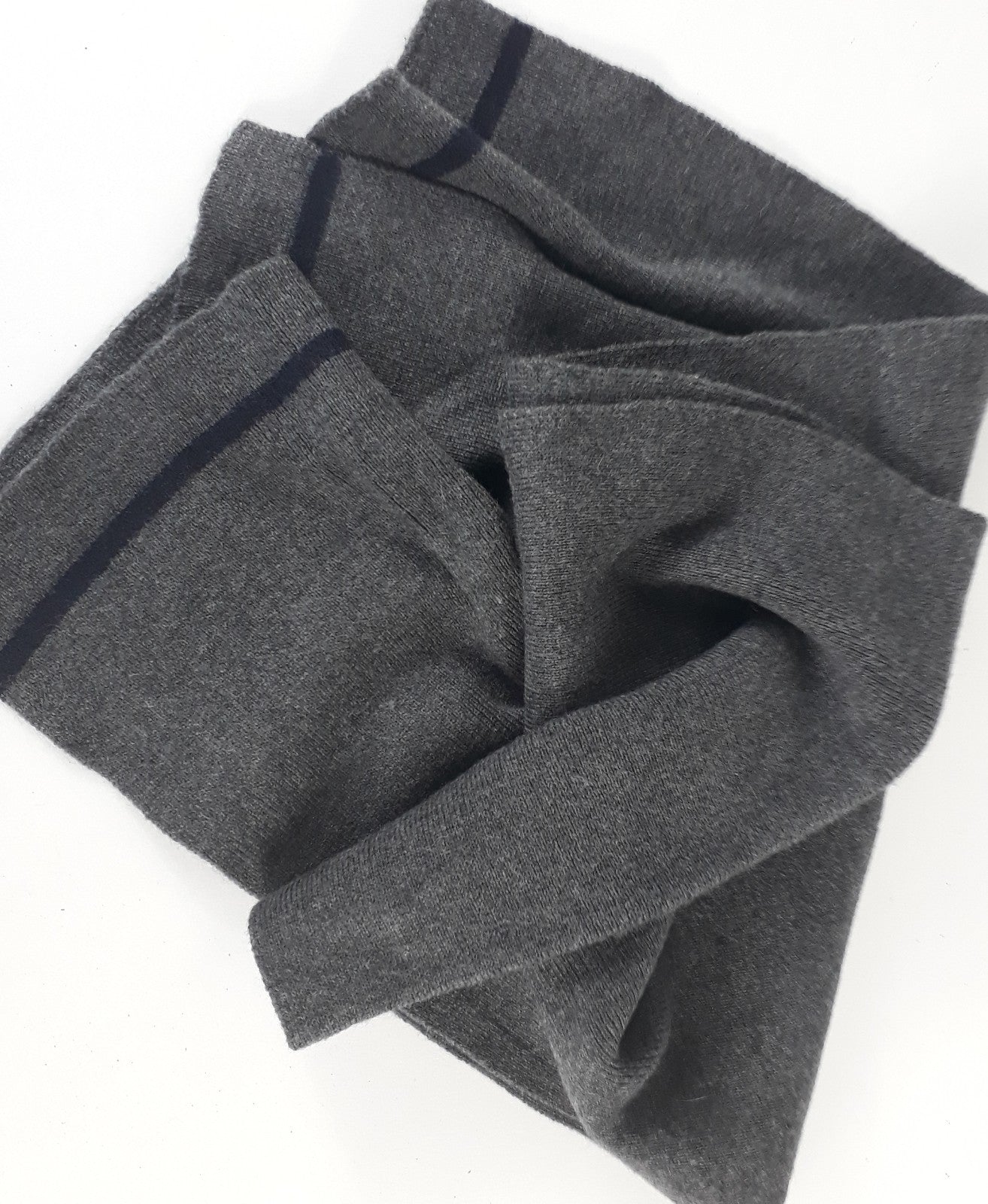 Vintage Wool Blend Grey Scarf German Army Genuine Surplus (4047)