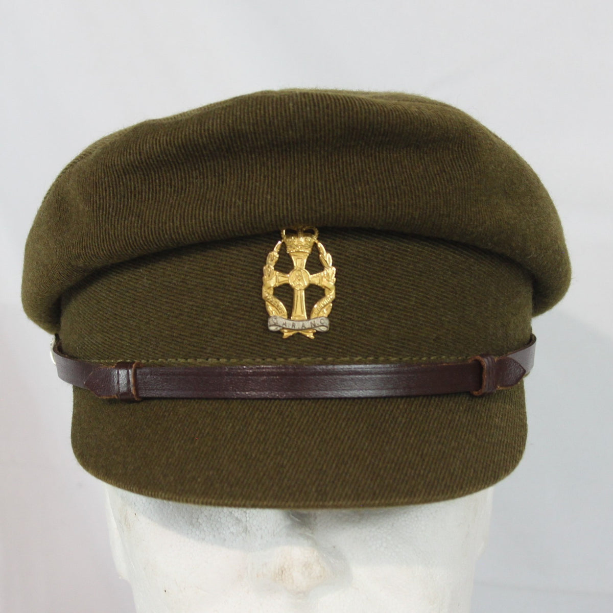 British Army QARANC OLIVE Womens Dress Hat Genuine Surplus Peak Cap G1 56c(4456)