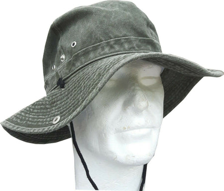 Highlander Aussie Digger Hat Cotton Sun Hat Olive Stonewashed Boonie