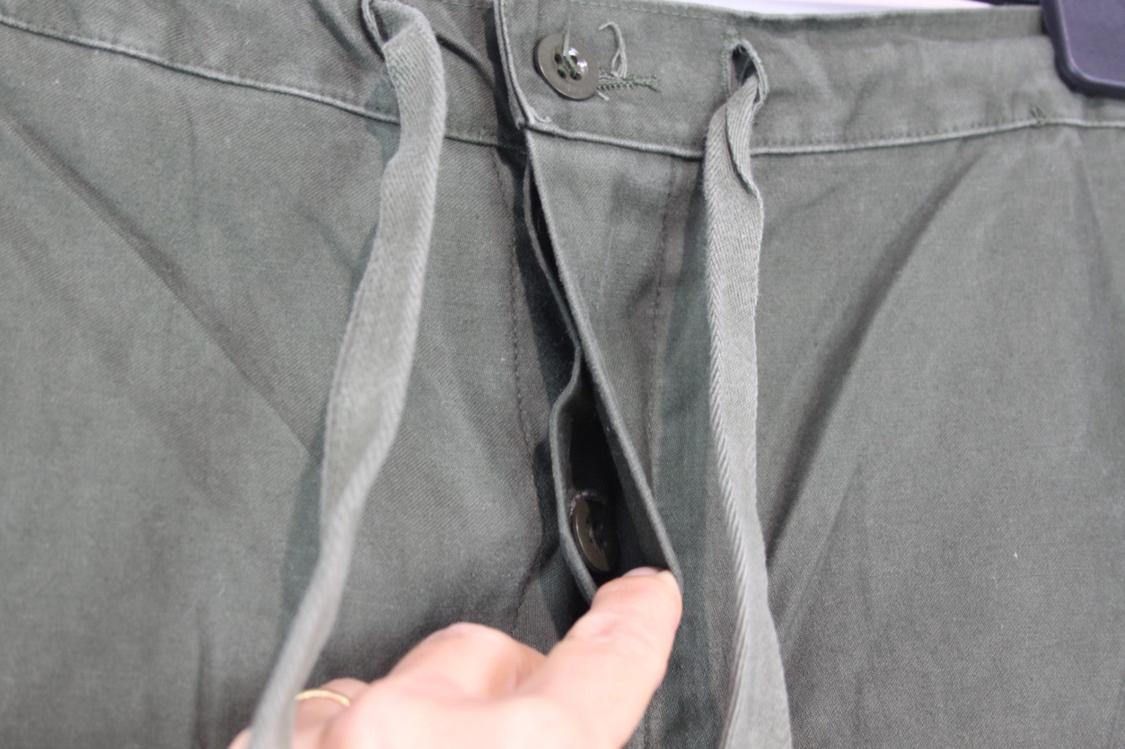 1980's Genuine Surplus Heavyweight Belgian Army Combat Trousers Repaired (3688)