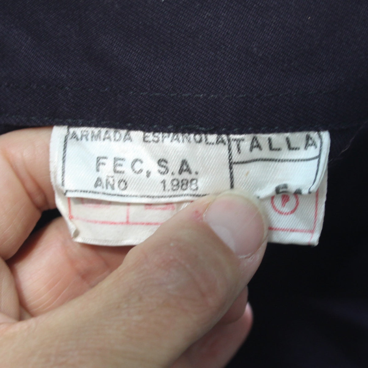 Genuine Surplus Spanish Naval Shirt Military Navy Heavyweight Badged 38-40" 3620