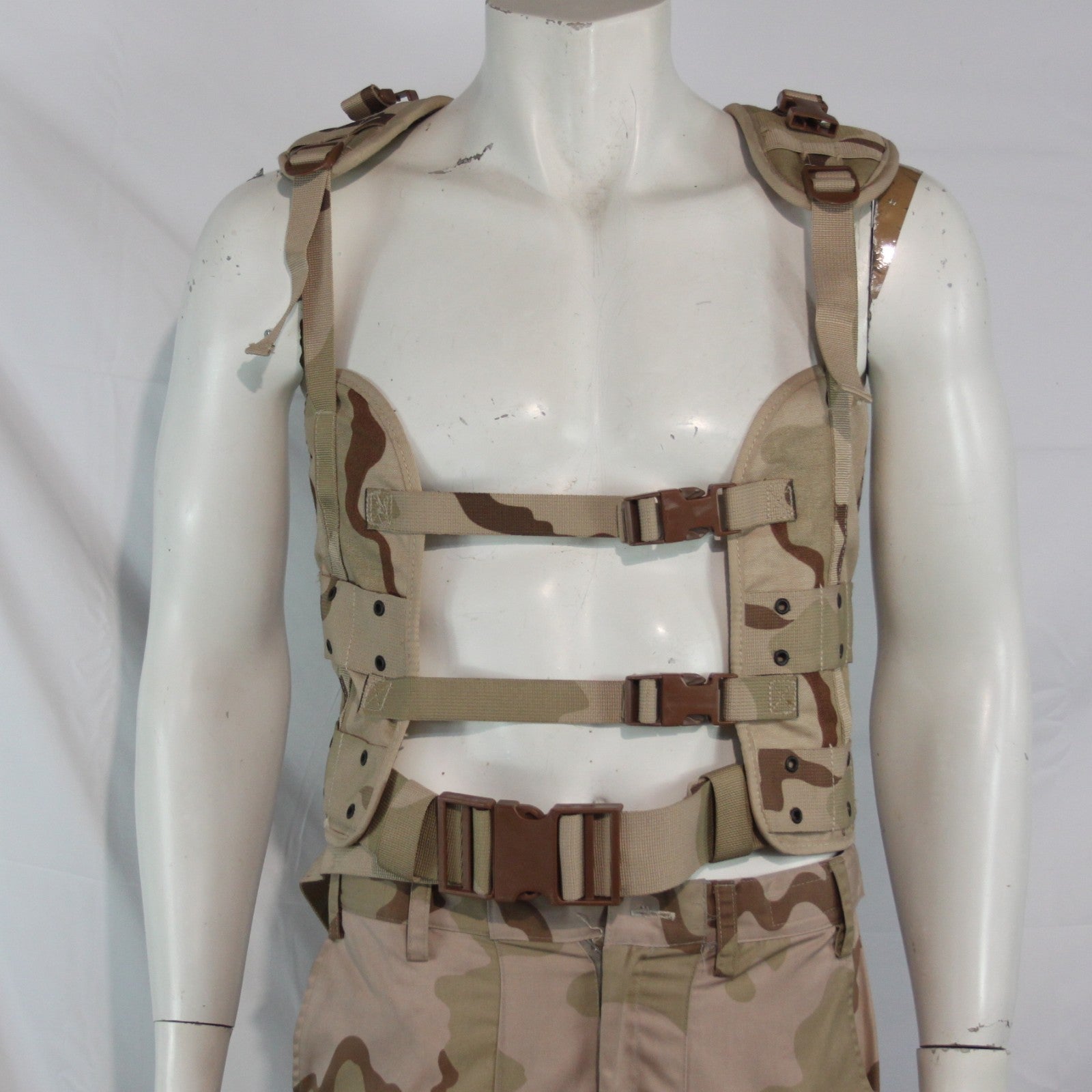 Dutch Surplus Assault Vest Plate Yoke Action Vest Airsoft Desert Camo 3962