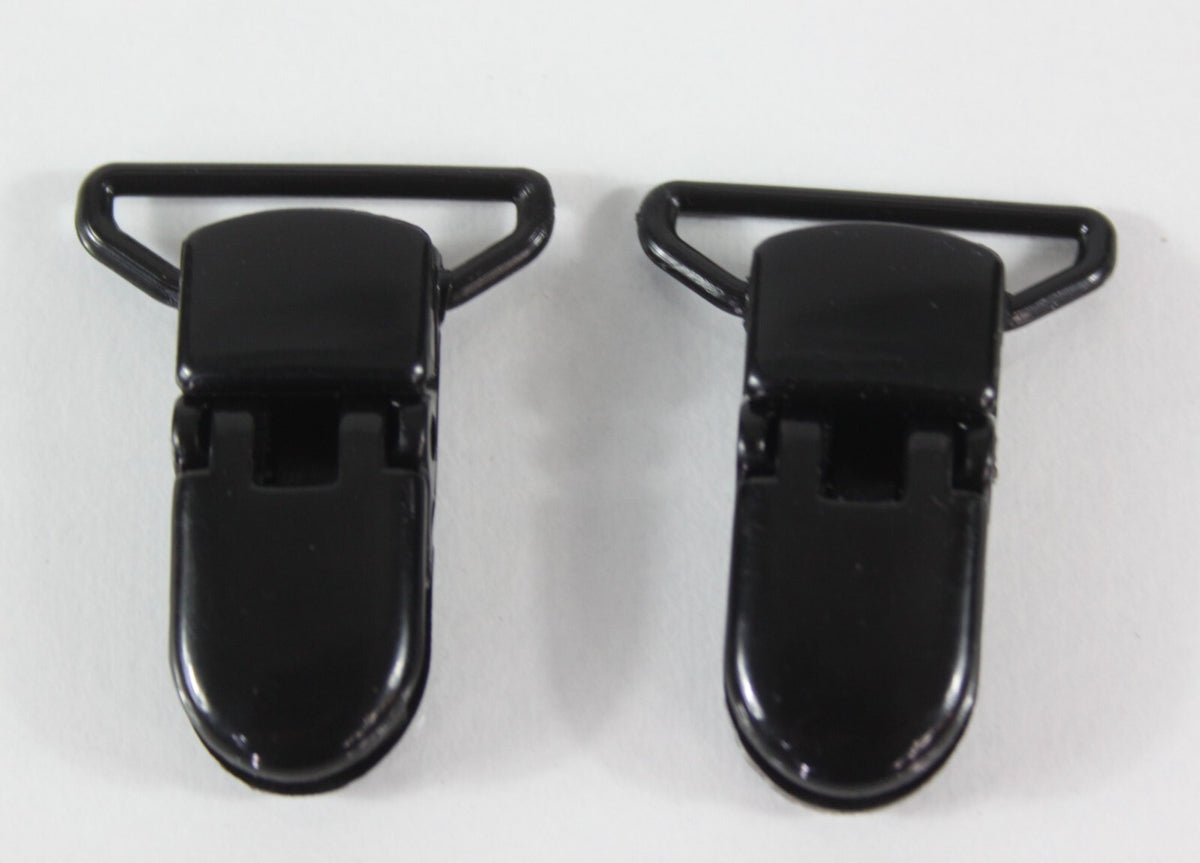 Crocodile Clips Black Metal with Plastic Teeth Replacement Braces Dungarees