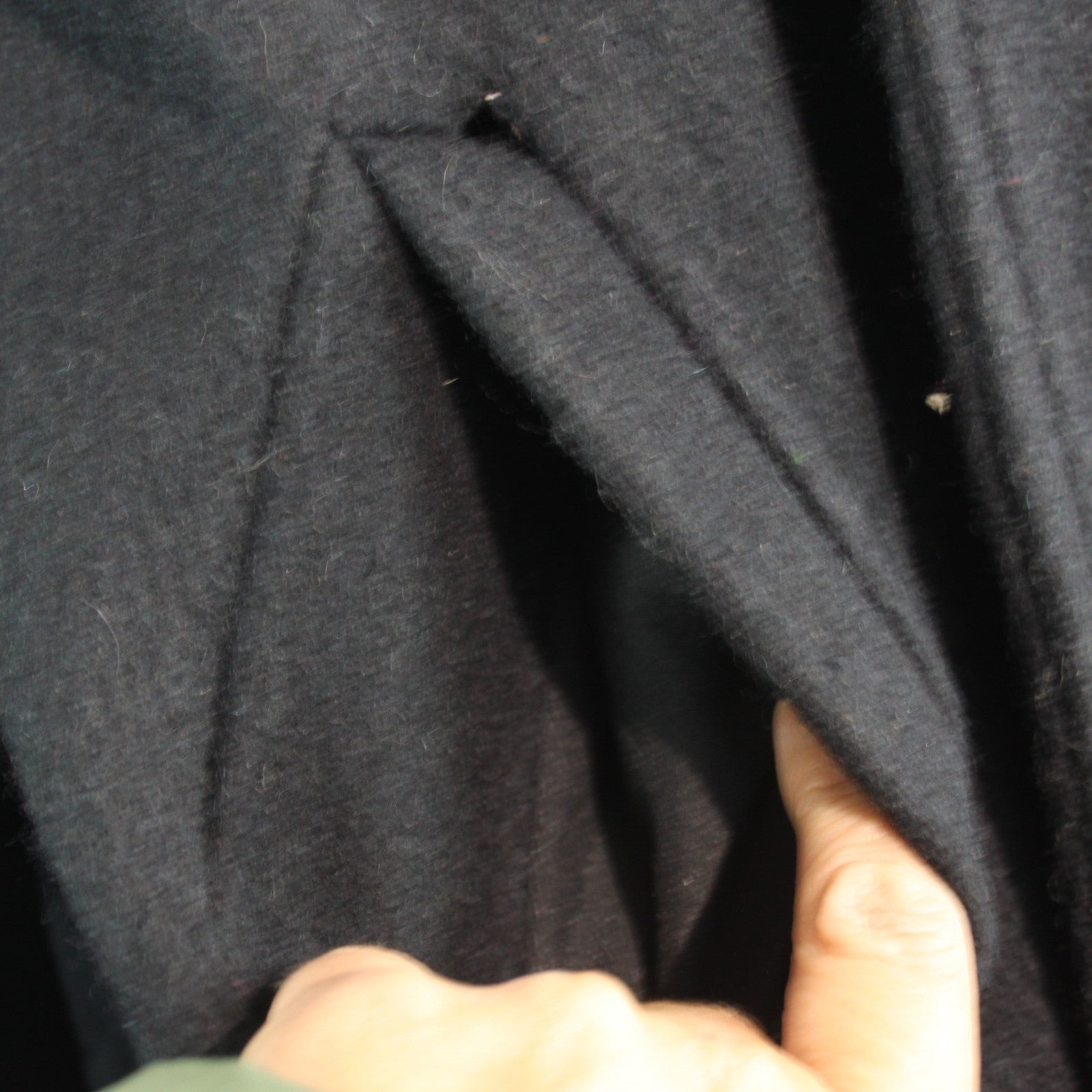 Possible US Naval Wool Pea Coat Black Military Surplus Warm Winter 44 (3647)
