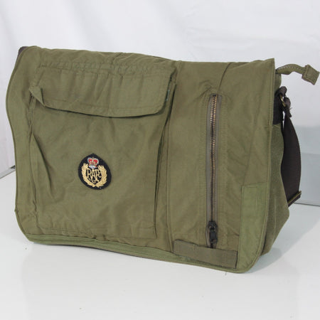 Upcycled RAF Flight Suit Made into Exclusive Messenger Bag Olive Aviation (4468)