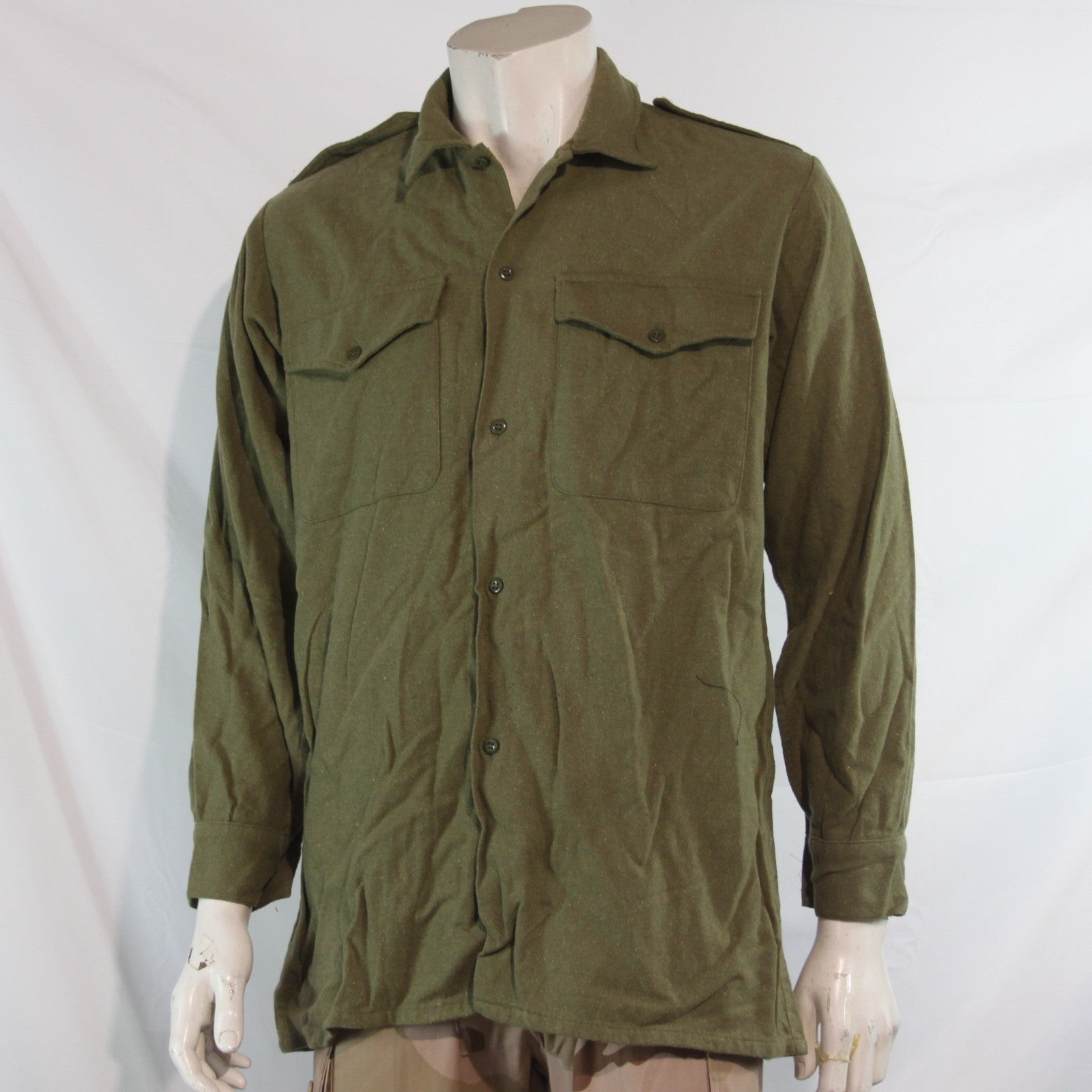 Genuine Surplus Vintage British Wool Shirt Olive (4262)