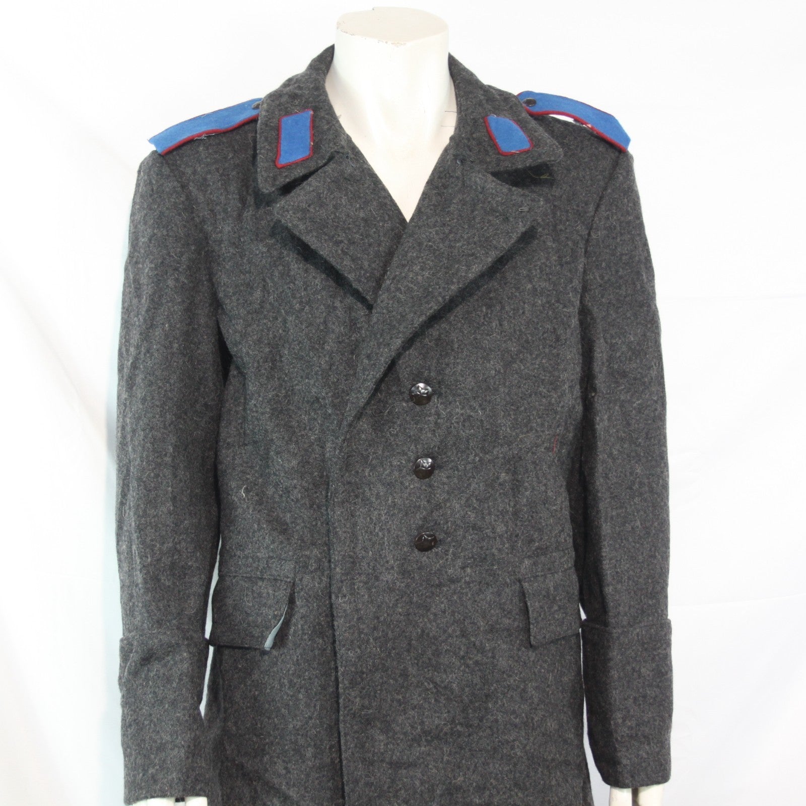 Vintage Bulgarian Army Soviet Era Greatcoat Coat Genuine Surplus 36-38" (3877)