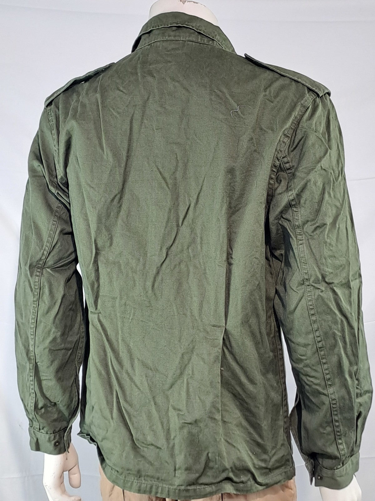 Genuine Surplus Belgian Army Press Stud Fasten Shirt Olive Green 38" (3413)