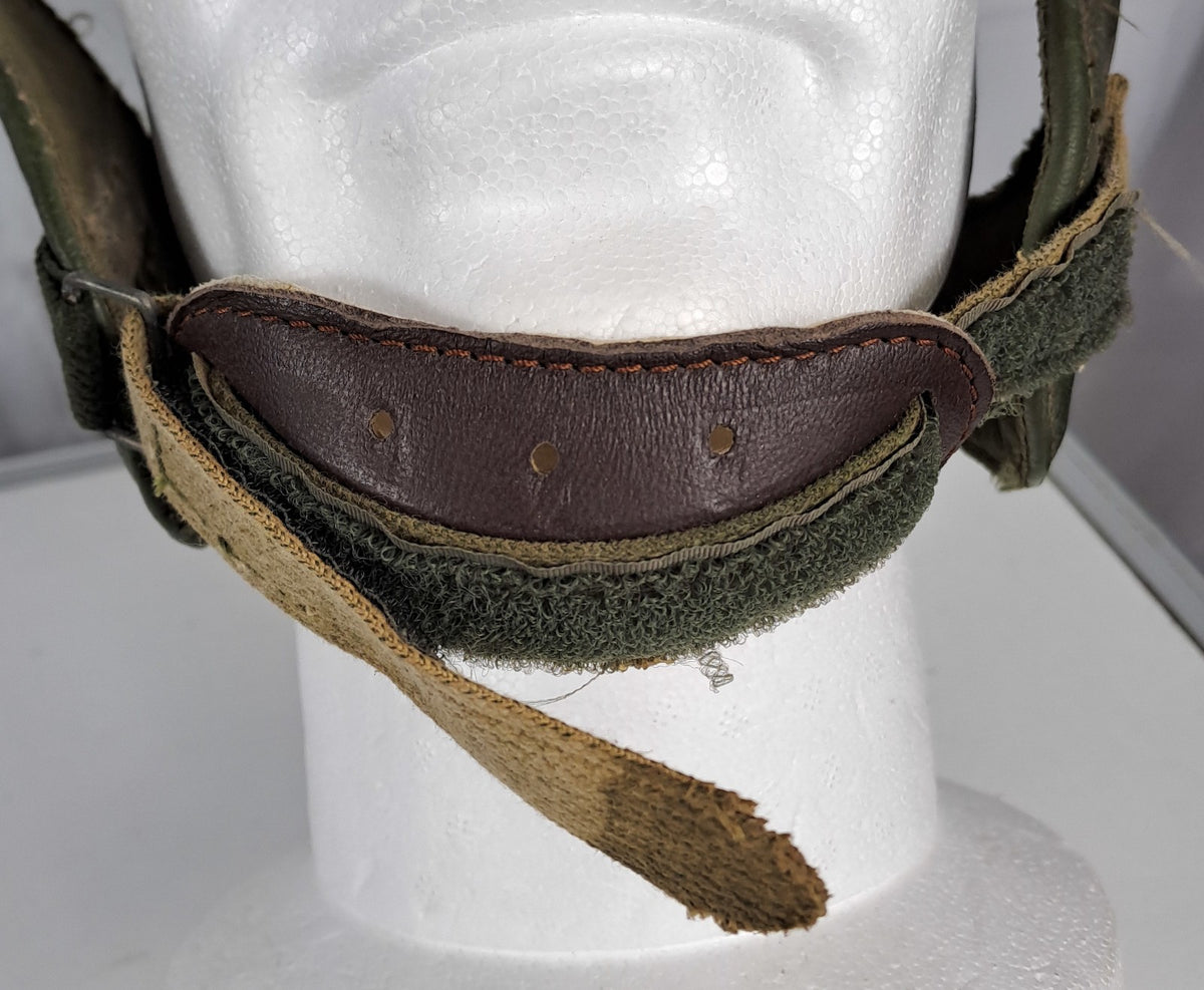 Genuine Surplus French Army Tank Helmet Padded Leather Flexible (1739)