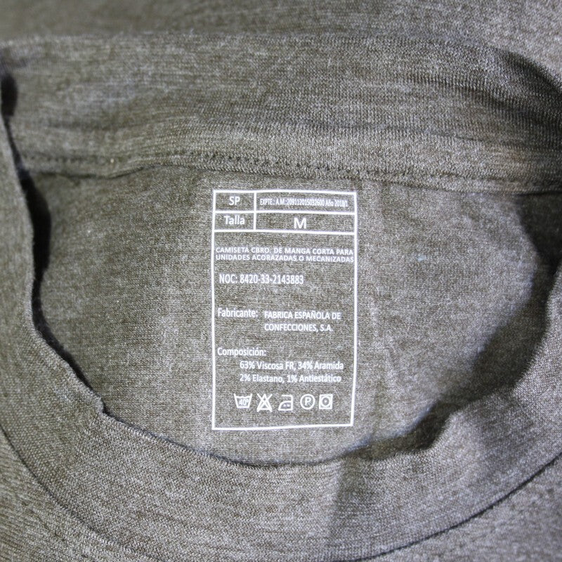 New Genuine Surplus Spanish Military Base Layer Top Short Sleeve Olive (3284)