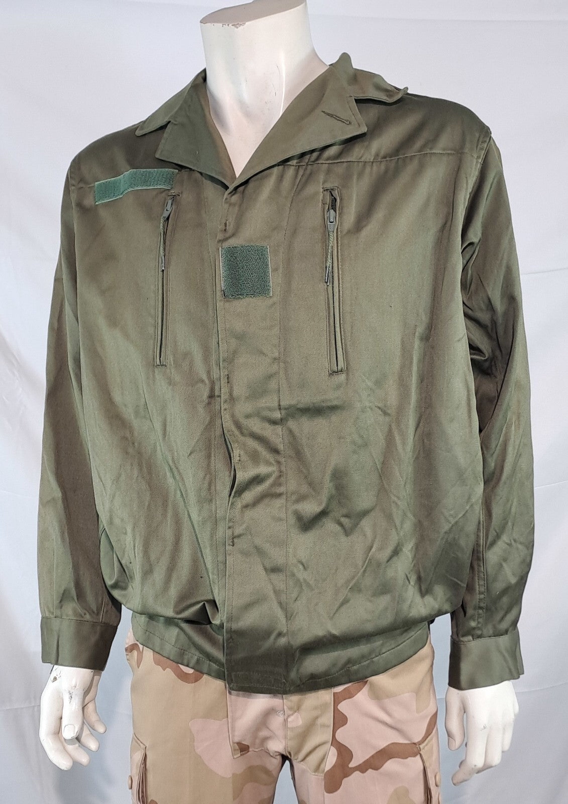 Genuine Surplus French Army Olive F2 Jacket Embroidered Butterfly 40-42" (3068)