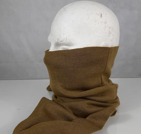 50% Wool Extra Long Snood Dutch Army Genuine Surplus Scarf Tails Mustard 3946